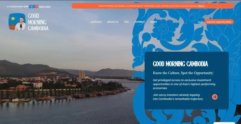 Good Morning Cambodia — podcast and investment platform website built by Astral Soup